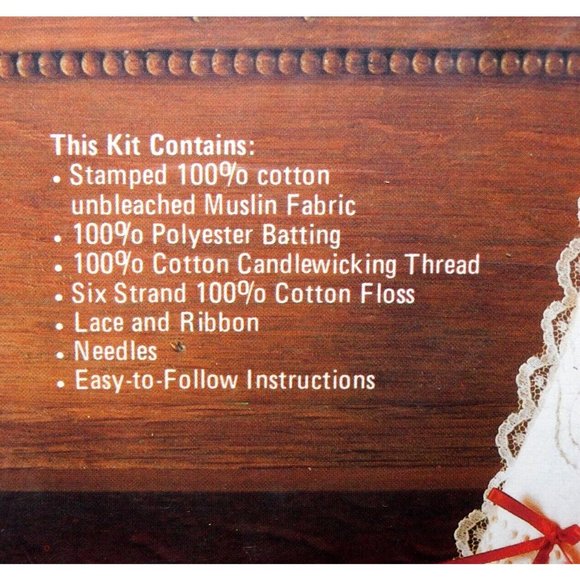 VTG Bucilla Christmas Candlewicking Stocking 82059 ANGEL New 15" - Picture 3 of 6